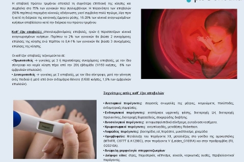 Ο εργαστηριακός γενετικός έλεγχος στις καθ' έξιν αποβολές